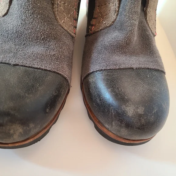 Sorel Cate The Great Wedge Tall Stylish Lace-Up Boots with Red Stitching - Picture 11 of 14